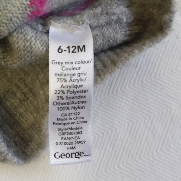 NEW george fluffy polka dot knit tunic sweater dress 6-12 months baby girl - Picture 6 of 8